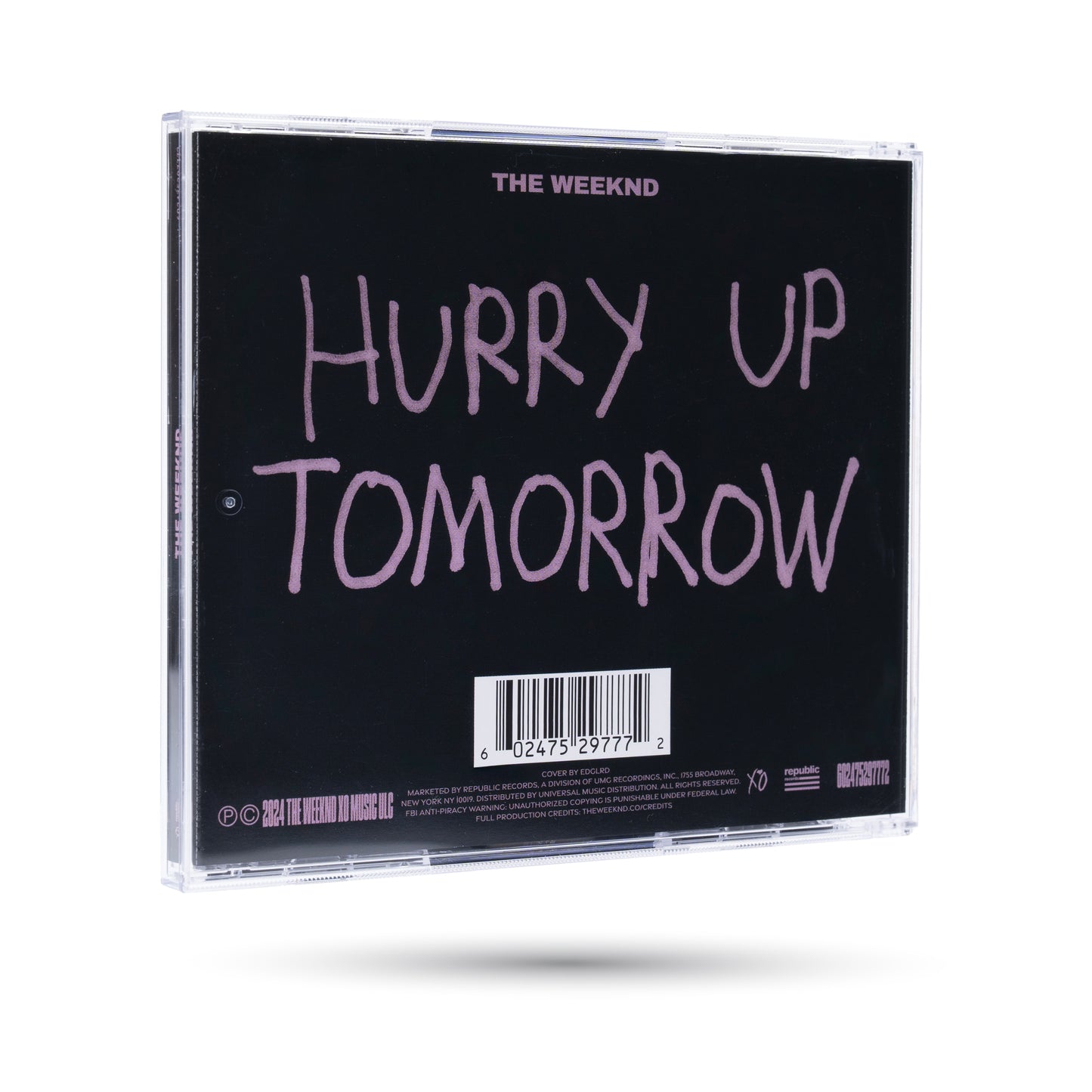 The Weeknd X Harmony Korine For Edglrd - Hurry Up Tomorrow Collector’s CD